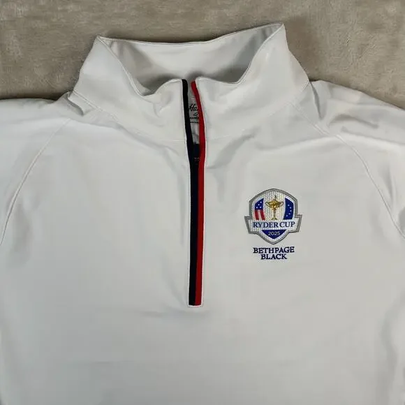 NWT Walter Hagen Women's 1/4 Zip Performance 2025 Ryder Cup PGA Size Large White - Picture 3 of 12